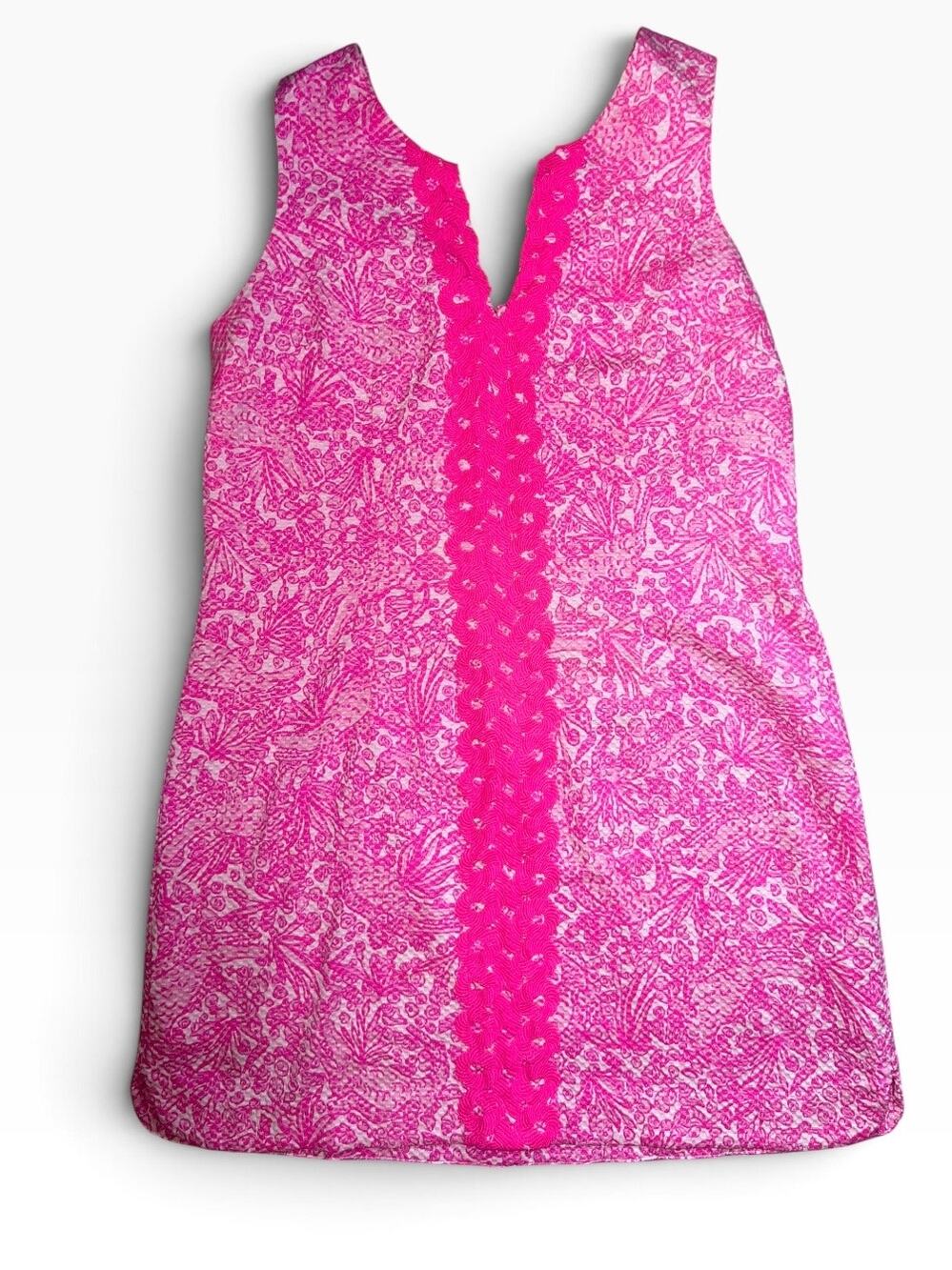 Lilly Pulitzer for Target Pink Seafoam Shift Dress Lace Detail Size 16 women's